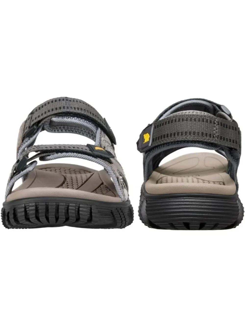 Men's Grey Comfort Leather Waterproof Athletic Arch Support Hiking Sandal Shoes